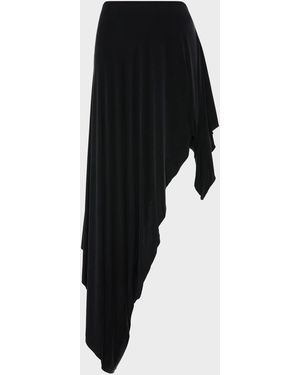 Maison Margiela Draped Long Skirt - Black