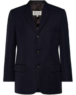 Maison Margiela British Mohair Suit Jacket - Blue