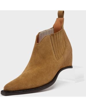 Maison Margiela Heel-Less Western Chelsea Boots - Brown