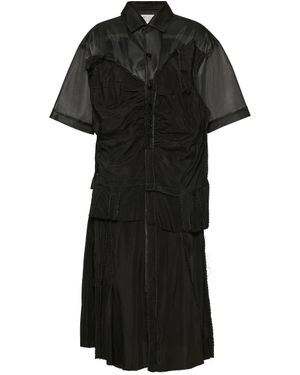 Maison Margiela Décortiqué Shirtdress - Black