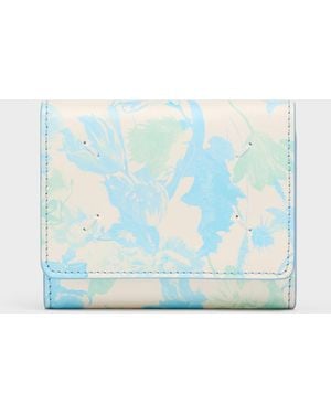 Maison Margiela Leather Tri-Fold Wallet - Blue