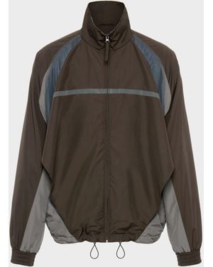 Maison Margiela Contrast Panel Track Jacket - Brown