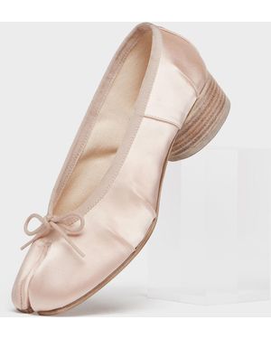 Maison Margiela Tabi Satin Ballerina - Natural