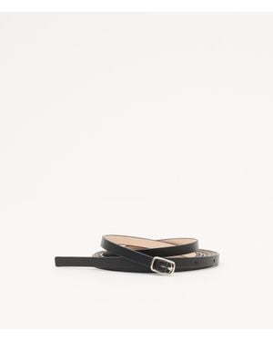 Maison Margiela Slim Leather Belt - White