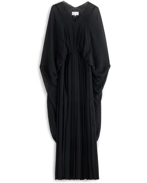 Maison Margiela Kaftan-Maxikleid Mit Falten, Frau, Größe - Schwarz