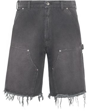 Maison Margiela Stud Denim Shorts - Gray