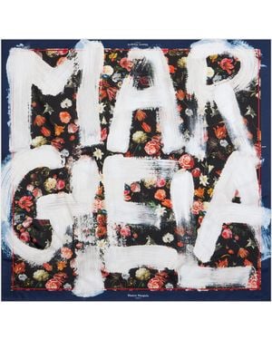 Maison Margiela Printed Silk Scarf - Black