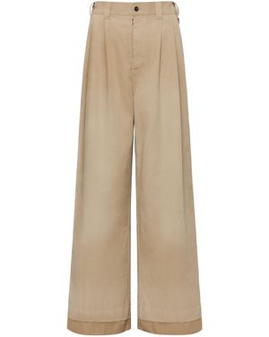 Maison Margiela Wide-Leg Trousers - Natural