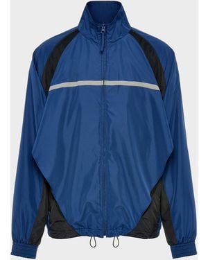 Maison Margiela Contrast Panel Track Jacket - Blue