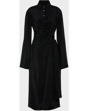 Maison Margiela Draped Shirt Dress - Black