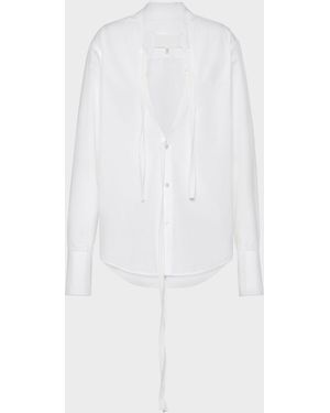 Maison Margiela V-Neck Cotton Shirt - White