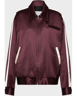 Maison Margiela Satin Bomber Jacket - Red