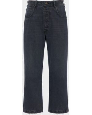 Maison Margiela Straight-Leg Cropped Jeans - Blue