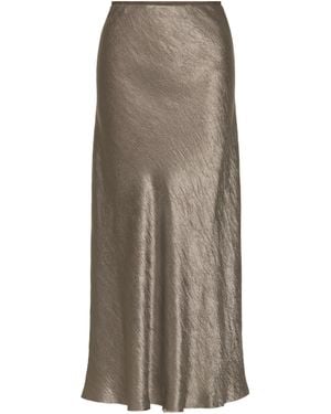 Maison Margiela Satin Midi Skirt - Brown