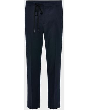Maison Margiela Tailored Virgin Wool Trousers - Blue