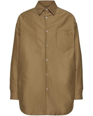 Maison Margiela Padded Satin Cotton Shirt - Green
