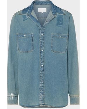 Maison Margiela Taped Denim Shirt - Blue