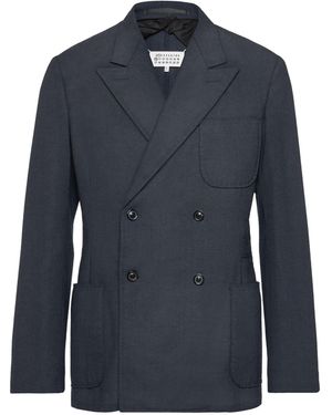 Maison Margiela Wool Blazer - Blue