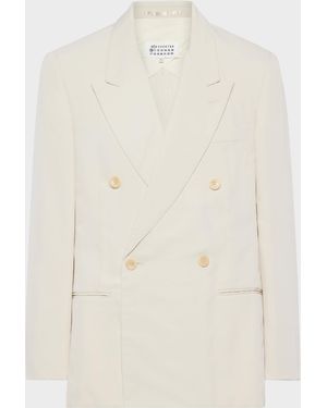 Maison Margiela Double-Breasted Blazer - White