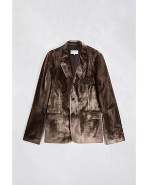 Maison Margiela Fusion Velvet Blazer - Brown