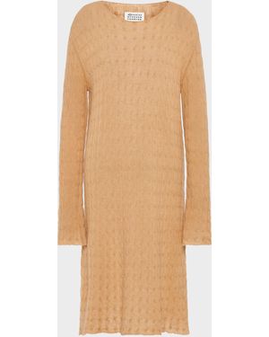 Maison Margiela Wool Cashmere Knit Midi Dress - Natural