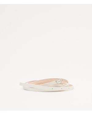 Maison Margiela Slim Leather Belt - Natural