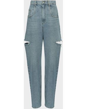 Maison Margiela Denim Jeans With Slash Details - Blue
