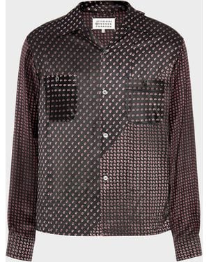 Maison Margiela Paisley Print Long-Sleeve Shirt - Black