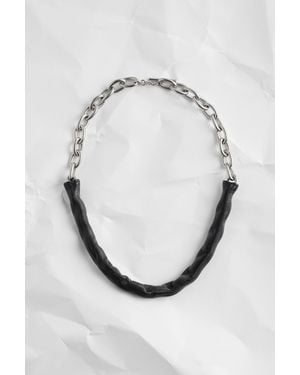 Maison Margiela Collier À Maillons Fins Link, Taille - Noir