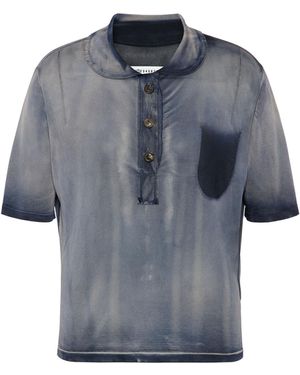 Maison Margiela Sun-Faded Polo Top - Blue