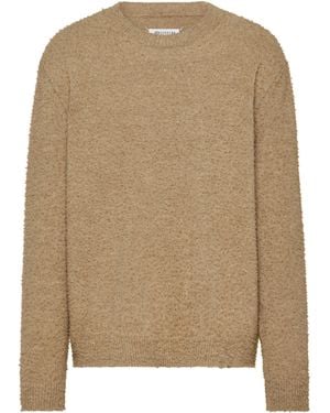 Maison Margiela Strickpullover Mit Pilling-Effekt, Mann, Größe - Natur