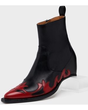 Maison Margiela Heel-Less Western Flame Boot - Black