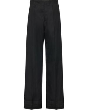 Maison Margiela Tailored Wool Trousers - Black