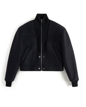 Maison Margiela Virgin Wool Bomber Jacket - Black