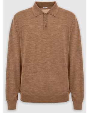 Malo Cashmere And Silk Polo - Brown