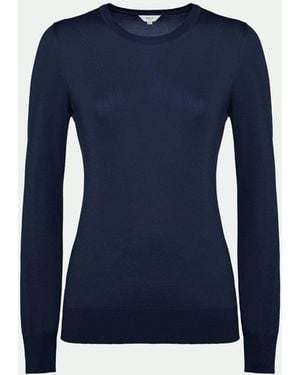 Malo Cashmere And Silk Crewneck - Blue
