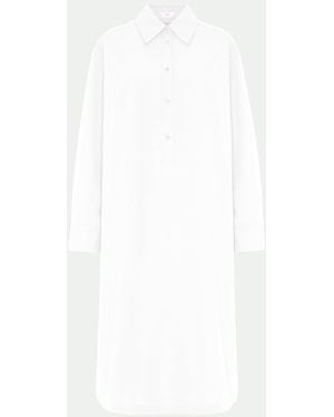 Malo Cotton Shirt Dress - White