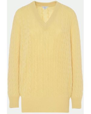 Malo Luxury Cashmere V-Neck - Yellow
