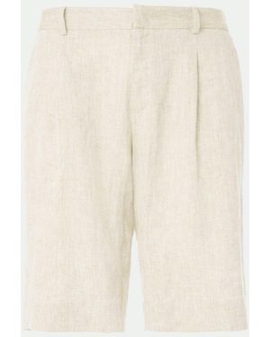 Malo Linen Bermuda Shorts - White