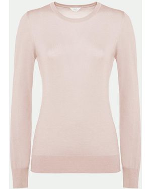 Malo Cashmere And Silk Crewneck - Pink