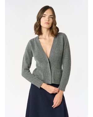 Malo Cashmere Cardigan - Gray