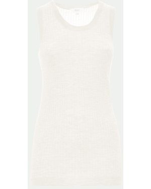 Malo Ultra-Fine Cashmere Tank Top - White
