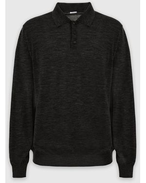 Malo Cashmere And Silk Polo - Black