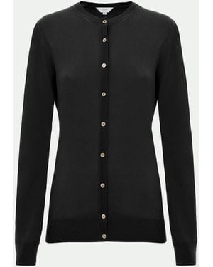 Malo Makò Cotton Cardigan - Black