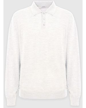 Malo Cashmere And Silk Polo - White
