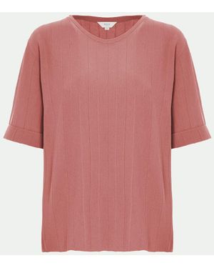 Malo Light Makò Cotton Sweater - Pink