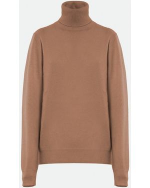 Malo Cashmere High-Neck Sweater - Brown