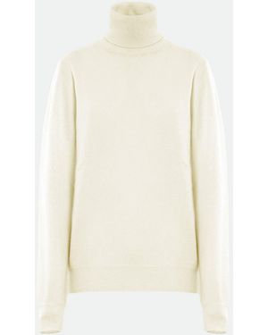 Malo Cashmere High-Neck Sweater - White