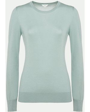 Malo Cashmere And Silk Crewneck - Blue