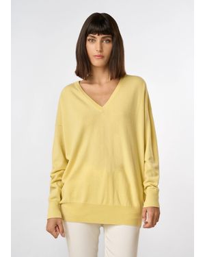 Malo Cashmere V Neck - Yellow